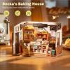 Rolife DIY Miniature Doll House Kit, Build Becka's Bakery Diorama House Building Set with LED Room Hobby Craft for Aduls Uniue Gifts for Adults view 2