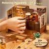 Rolife DIY Miniature Doll House Kit, Build Becka's Bakery Diorama House Building Set with LED Room Hobby Craft for Aduls Uniue Gifts for Adults view 4
