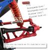 Rcarmumb Upgrades Part for 1/10 Rustler VXL 2wd/Stampede VXL 2wd,Steel #45 Driveshafts,Alloy Front Rear Shock Absorbers,Suspension A Arms,Steering Blocks Caster BlocksC-Hubs Left&Right,Red view 2