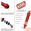 Rcarmumb Upgrades Part for 1/10 Rustler VXL 2wd/Stampede VXL 2wd,Steel #45 Driveshafts,Alloy Front Rear Shock Absorbers,Suspension A Arms,Steering Blocks Caster BlocksC-Hubs Left&Right,Red view 4