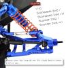 Rcarmumb Upgrades Part for 1/10 Rustler VXL 2wd/Stampede VXL 2wd,Steel #45 Driveshafts,Alloy Front Rear Shock Absorbers,Suspension A Arms,Steering Blocks Caster BlocksC-Hubs Left&Right,Navy Blue view 2