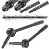 Rcarmumb Upgrades Part for 1/10 Rustler VXL 2wd/Stampede VXL 2wd,Steel #45 Driveshafts,Alloy Front Rear Shock Absorbers,Suspension A Arms,Steering Blocks Caster BlocksC-Hubs Left&Right,Navy Blue view 3