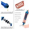 Rcarmumb Upgrades Part for 1/10 Rustler VXL 2wd/Stampede VXL 2wd,Steel #45 Driveshafts,Alloy Front Rear Shock Absorbers,Suspension A Arms,Steering Blocks Caster BlocksC-Hubs Left&Right,Navy Blue view 4
