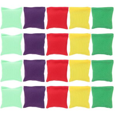 Toddmomy Set of 20 Mini Colorful Bean Bags: Small Bean Bags for Kids, Ideal Outdoor Sports Supply for Boys and Girls