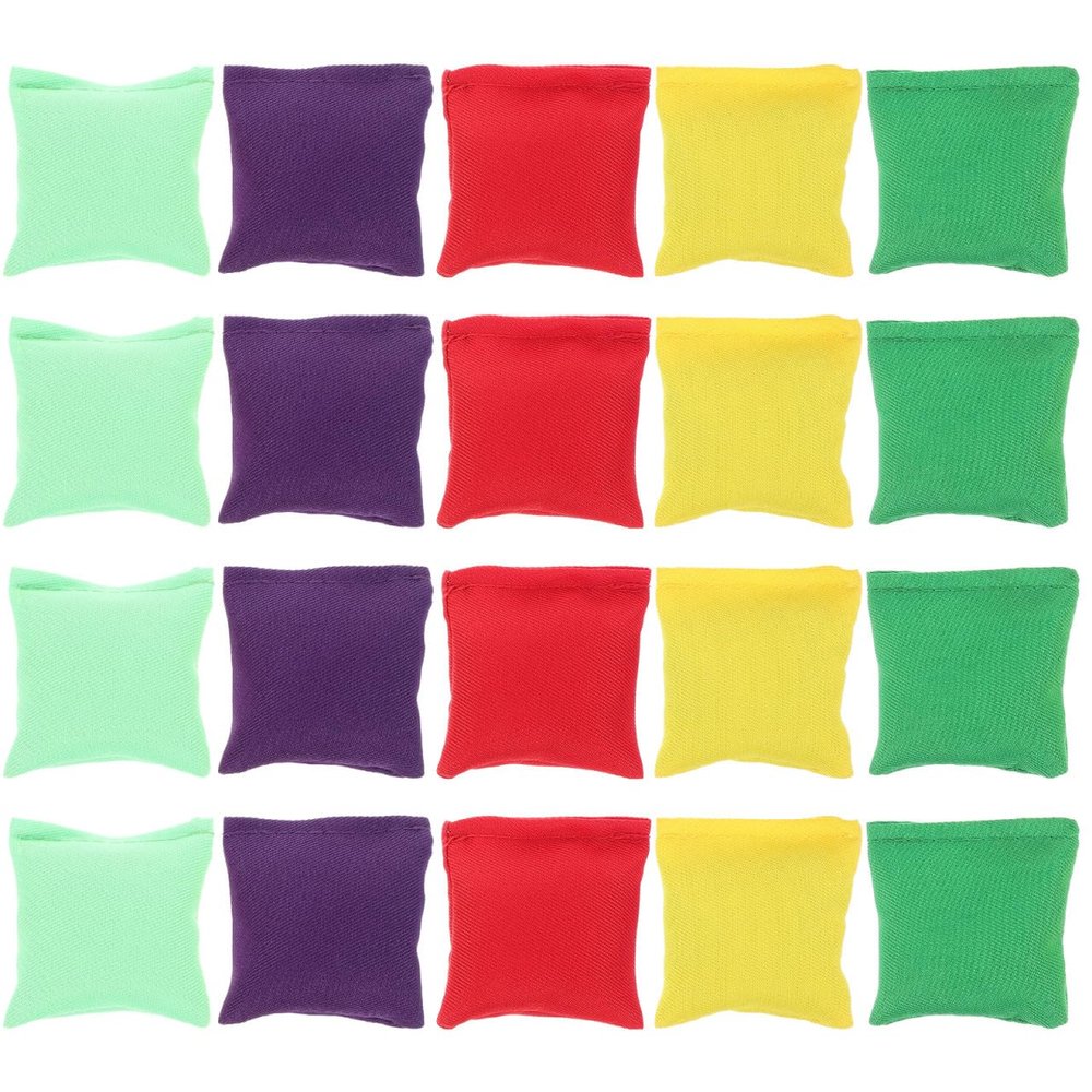 Toddmomy Set of 20 Mini Colorful Bean Bags: Small Bean Bags for Kids, Ideal Outdoor Sports Supply for Boys and Girls