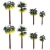 MAGICLULU 8pcs Miniature Palm Tree Model for Diorama Decor - Realistic Fake Coconut Trees in 4 Sizes (6In, 5.1In, 3.9In, 3.1In) for Landscape and Creative Scenery view 1