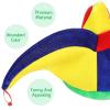 ARTIBETTER Rainbow Jester Hat for Mardi Gras Costume, Funny Festival Parade Carnival Dress up Accessory view 4