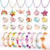Little Girl Jewelry Set, Princess Jewelry for Toddler Girls 4-6 3-5, Gifts for 5 Year Old Girls Toys, Kids Play Necklaces Rings Bracelets 6-8, Mermaid Costume Dress Up Jewelry 3 4 6 7 + Childrens Gift view 1