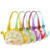 AtiMing Personalized Mesh Beach Bag Kids Dinosaur Shaped Seashell Collecting Bags, 2 Pack Custom Name Mesh Beach Shell Bags with Zipper Mesh Beach Storage Bag for Boys and Girls in The Sand view 1