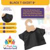 Black T-Shirt for 14-18 Inch Stuffed Animals  Plush Crew Neck Tee for Teddy Bears, Plush Toys, and Plushies, Soft Dress-Up Outfit and Gift for Kids view 2