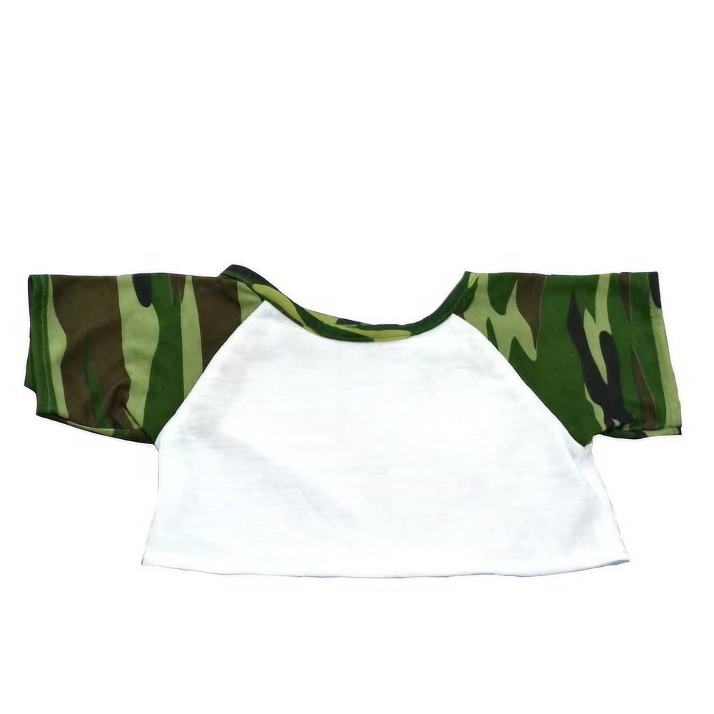 Camo SpecialTee T-Shirt for 1418 Inch Stuffed Animals Plush Toy Outfit Camouflage Shirt Soft Cotton Doll Clothing Dress Up Costume Gift for Kids