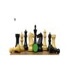 4" Fierce Knight Weighted Chessmen Wooden Staunton Chess Pieces with 2 Extra Queens |Unique Chess Set| Taj Chess Store Gift for Him/Her view 2