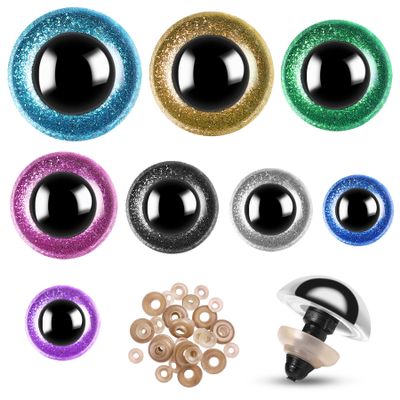 160pcs Large Safety Eyes and 90 Pcs Safety Noses for Craft Doll Puppet Plush Toy Bear Accessories