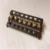 Wooden Dice Holder and Dice Display for Standard TTRRPG, D&D, or Pathfinder 7 Dice Set (Turquoise, Two Levels) view 4