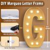 Tongjoy Marquee Letters 4 Feet Tall 4FT Large Light Up Letters G for Birthday Wedding Engagement Party Decorations Will You Marry Me Sign Yard Pre-Cut Foam Board view 4