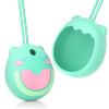Silicone Protective Case for Tamagotchi Pix Virtual Electronic Pet Game Machine, Soft Skin Cover for Tomagatchie Giga Pet Mini Toy, Travel Carry Pouch Sleeve with Hand Strap (Cyan) view 1