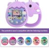 Silicone Protective Case for Tamagotchi Pix Virtual Electronic Pet Game Machine, Soft Skin Cover for Tomagatchie Giga Pet Mini Toy, Travel Carry Pouch Sleeve with Hand Strap (Cyan) view 4