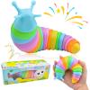 Cevioce Sensory Slug Fidget Toys, Fidget Slug Toys for Adults & Kids Party Favors, 1 PC Cute Autism Sensory Toys for Autistic Children,Toddler Valentines Day Gifts for Kids Travel Toys for 3+ view 1