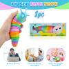 Cevioce Sensory Slug Fidget Toys, Fidget Slug Toys for Adults & Kids Party Favors, 1 PC Cute Autism Sensory Toys for Autistic Children,Toddler Valentines Day Gifts for Kids Travel Toys for 3+ view 4