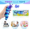 Cevioce Sensory Slug Fidget Toys, Fidget Slug Toys for Adults & Kids Party Favors, 1 PC Cute Autism Sensory Toys for Autistic Children, Toddler Valentines Day Gifts for Kids, Travel Toys for 1+ B view 4