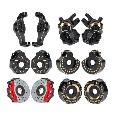 Black TRX4 Brass Weights trx4 Brass diff Cover Brake Disc Portal Axle Housing for 1/10 RC Rock Crawler TRX-4 Defender Bronco 2021 G500 K5 Sport TRX6 LCG Upgrade