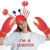 Valentoria Fun Lobster Crab Claws Gloves Hand Hat Cap Weapon Cospaly Halloween Costume Pretend Dress Up Play Game Party Festival Gag Props view 2