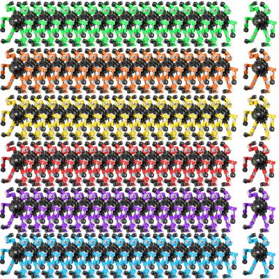 120 Pcs Spinners, DIY Deformable Robot Fingertip Toys Transformable Chain Robot Funny Sensory Toys 6 Colors Spinner Chain Finger Toy Stress Relief for Kids Adult Gift Christian Charity Donation