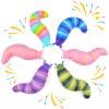Cevei Cevoce Sensory Slug Fidget Toys for Adults & Kids - 6Pc Cute Autism Sensory Toy Set for Autistic Children, Ages 3+, (5.8 Inch) view 1