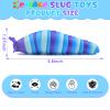 Cevei Cevoce Sensory Slug Fidget Toys for Adults & Kids - 6Pc Cute Autism Sensory Toy Set for Autistic Children, Ages 3+, (5.8 Inch) view 2