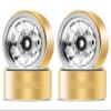 OGRC 1.0 RC Wheel Rims with Brass Rings Deep Dish Wheel Rims 1.0 Beadlock Wheels for 1/18 TRX4M 1/24 SCX24 C10 JLU Deadbolt Gladiator Bronco Crawler Car (Silver) view 1