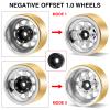 OGRC 1.0 RC Wheel Rims with Brass Rings Deep Dish Wheel Rims 1.0 Beadlock Wheels for 1/18 TRX4M 1/24 SCX24 C10 JLU Deadbolt Gladiator Bronco Crawler Car (Silver) view 3