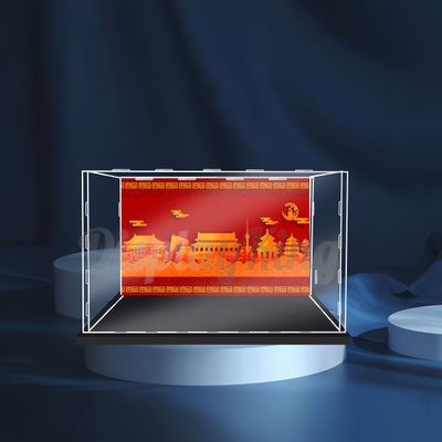 Acrylic Display case Compatible with Lunar New Year Display 80110 (Model Set is not Included) (Custom Background)