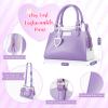 Shemira Play Purse for Little Girls, Princess Pretend Toys for Girls 3 4 5 6 7 8 Years Old, Christmas & Birthday Gift , Toddler Purse with Accessories, Kids Toy Purse, Purple view 3
