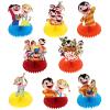 Beto y Bely Party Decorations Honeycomb Centerpiece, 8 Pieces Music Beto y Bely 3D Double Side Cake Toppers Table Centerpieces, Music Beto y Bely Photo Backdrop for Kids Birthday Party Decorations view 1