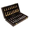 LANGWEI Large Metal Deluxe Chess Retro Alloy Chess Adult Set Board Game Portable Wooden Box Storage Folding Chess Set,15.3 * 15.3in view 1