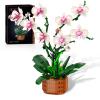 Bilinott Orchid Flower Building Blocks Set, Fake Indoor Flowers Building Set for Home, Kitchen, Desk Decoration, for Adults Ages 18+ view 1