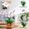 Bilinott Orchid Flower Building Blocks Set, Fake Indoor Flowers Building Set for Home, Kitchen, Desk Decoration, for Adults Ages 18+ view 3