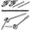 Rcarmumb CVD Shock Absorbers Upgrade Parts for 1/10 Slash 2WD,Stampede 2WD,Rustler 2WD,Hoss 2WD,Front Rear 4PCS Steel #45 DriveShaft Axles w/Red Hex,Alloy Alumium Big Bore Shocks,Silver & Navy Blue view 4