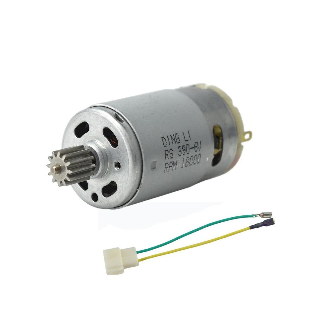 CHANCS RS390 Electric Motor DC 6V 18000RPM 12 Gear Teeth Motor for Toy Car Accessory Three-Wheeled Motorcycle Stroller with Replace RS-380