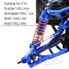 Rcarmumb CVD Shock Absorbers Upgrade Parts for 1/10 Slash 4x4,Stampede 4x4,Rustler 4x4,Hoss 4x4,Front Rear 4PCS Steel #45 DriveShaft Axles w/Hex,Alloy Alumium Big Bore Shocks,Black & Navy Blue view 2