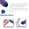 Rcarmumb CVD Shock Absorbers Upgrade Parts for 1/10 Slash 4x4,Stampede 4x4,Rustler 4x4,Hoss 4x4,Front Rear 4PCS Steel #45 DriveShaft Axles w/Hex,Alloy Alumium Big Bore Shocks,Black & Navy Blue view 3