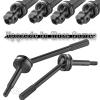 Rcarmumb CVD Shock Absorbers Upgrade Parts for 1/10 Slash 4x4,Stampede 4x4,Rustler 4x4,Hoss 4x4,Front Rear 4PCS Steel #45 DriveShaft Axles w/Hex,Alloy Alumium Big Bore Shocks,Black & Navy Blue view 4