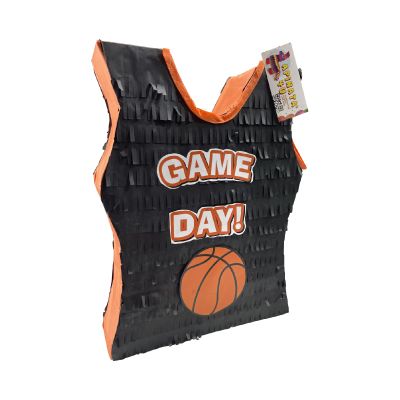 20 Tall Basketball Jersey Pinata Orange & Black Color Game Day Slam Dunk March Madness Dribble Basketball Party Supplies Decoration Sports Balls Fan