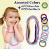Olugu Sensory Chew Necklaces Bracelets for Boys and Girls, 16 Pack Stretchy Fidget Toys for Kids with Autism ADHD SPD, Oral Motor Aids Bracelet necklace set Jewelry Reduce Biting Stress and Anxiety view 2