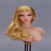 1/6 Scale Female Head Sculpt,Beauty Asian Girl Planted Hair Head Carved Carving for 12inch Female PH TBL JO VC Action Figure Body (Long Blonde Hair) view 2