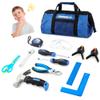URASISTO 12-Piece Kids Tool Set with Tool Storage Bag, Junior Real Hand Tool Kit for Boys & Girls, Children Learning Tools for DIY Building and Woodworking, Age 8+ view 1