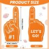 Sinmoe 48 Pieces Sport Favors Fan Foam Finger Mini #1 Basketball Baseball Football Soccer Team Cheerleader Gifts for Adults Sporting Events Games Birthday Supplies(Orange) view 2