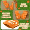 Sinmoe 48 Pieces Sport Favors Fan Foam Finger Mini #1 Basketball Baseball Football Soccer Team Cheerleader Gifts for Adults Sporting Events Games Birthday Supplies(Orange) view 3