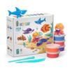 Hey Clay 15 Cans Set - Colourful Modelling Kids Air-Dry Clay 15 Cans with Sculpting Tools and Fun Interactive Instructions for Children Age 3+ (Ocean) view 1