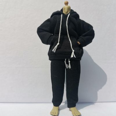 1/12 Scale Figure Male Clothes Men Hoodie Pants Trousers Clothing for 6inch Male Action Figure Body Doll (A)